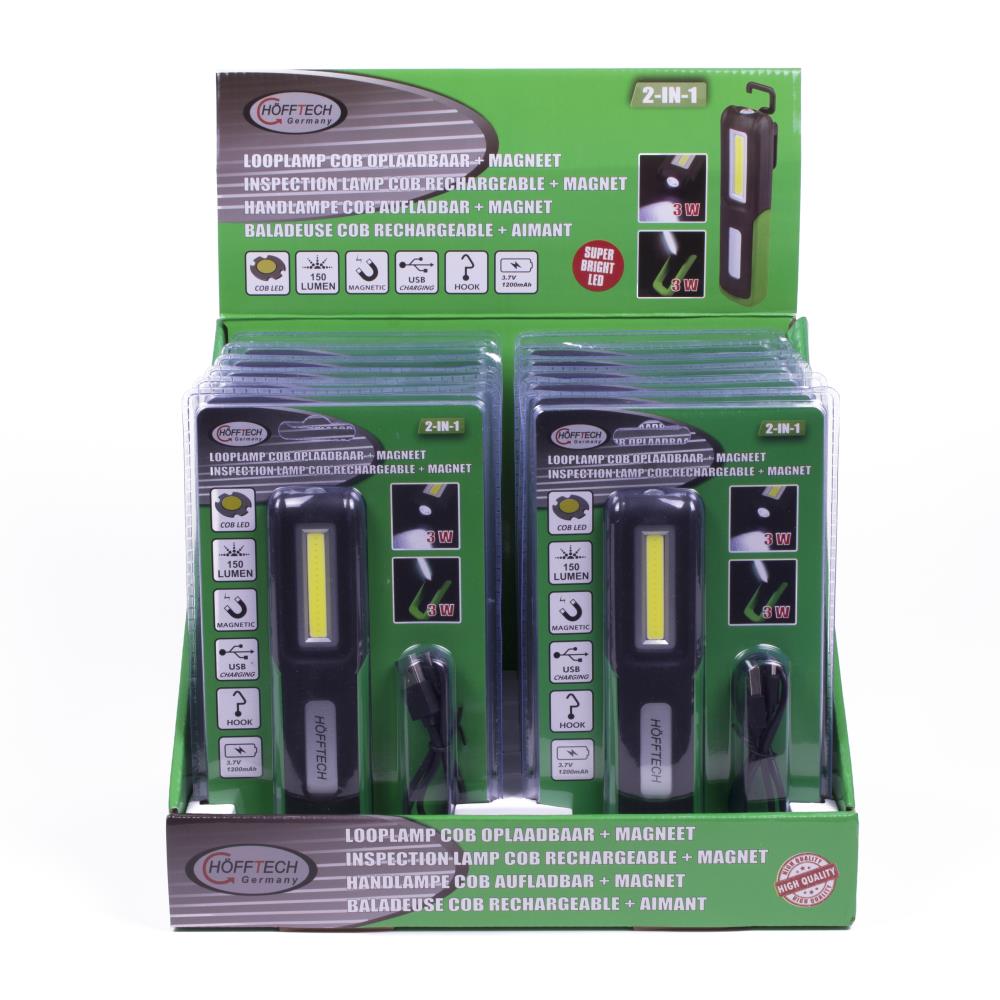 Baladeuse COB rechargeable + aimant 2-in-1