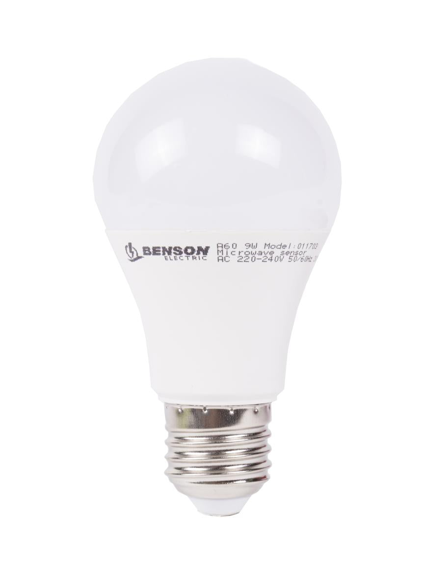 LED bulb E27 A60 9W + motion sensor warm white