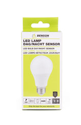 LED bulb E27 A60 9W + day/night sensor warm white