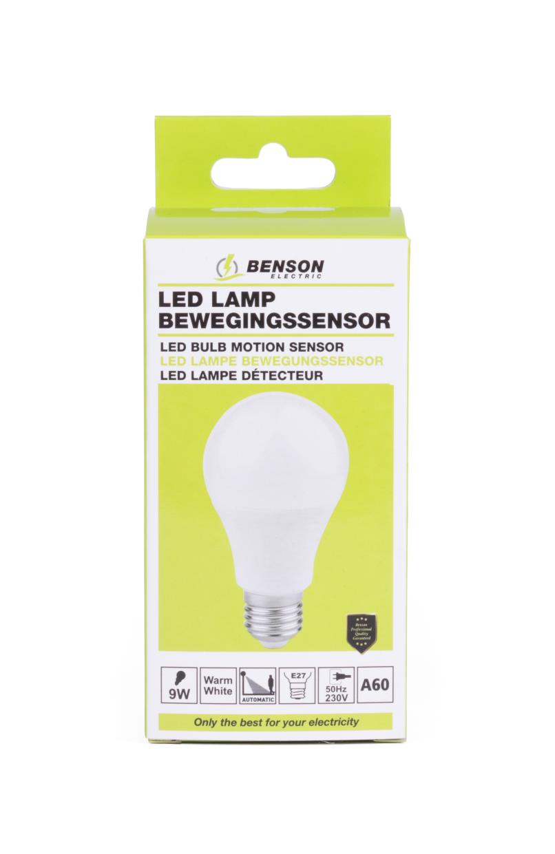 LED bulb E27 A60 9W + switch dimmable warm white