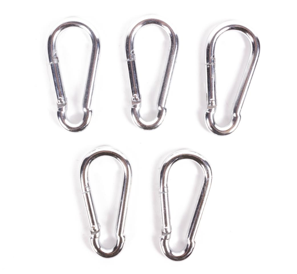 Carabiner hooks set 5 pcs 8 x 80 mm