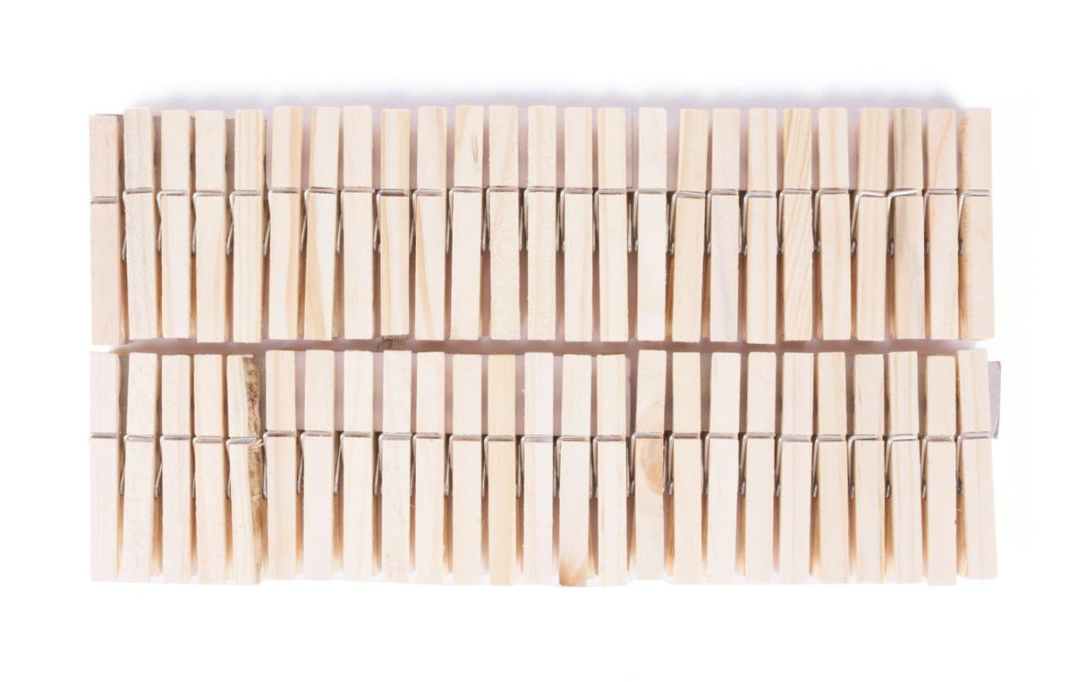 Pinces à ligne bois 50 pcs