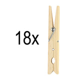 Wasknijpers hout XL 18 dlg