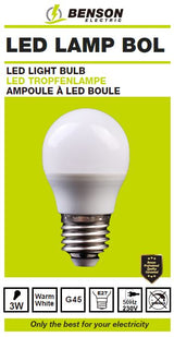 LED light bulb G45 3W E27
