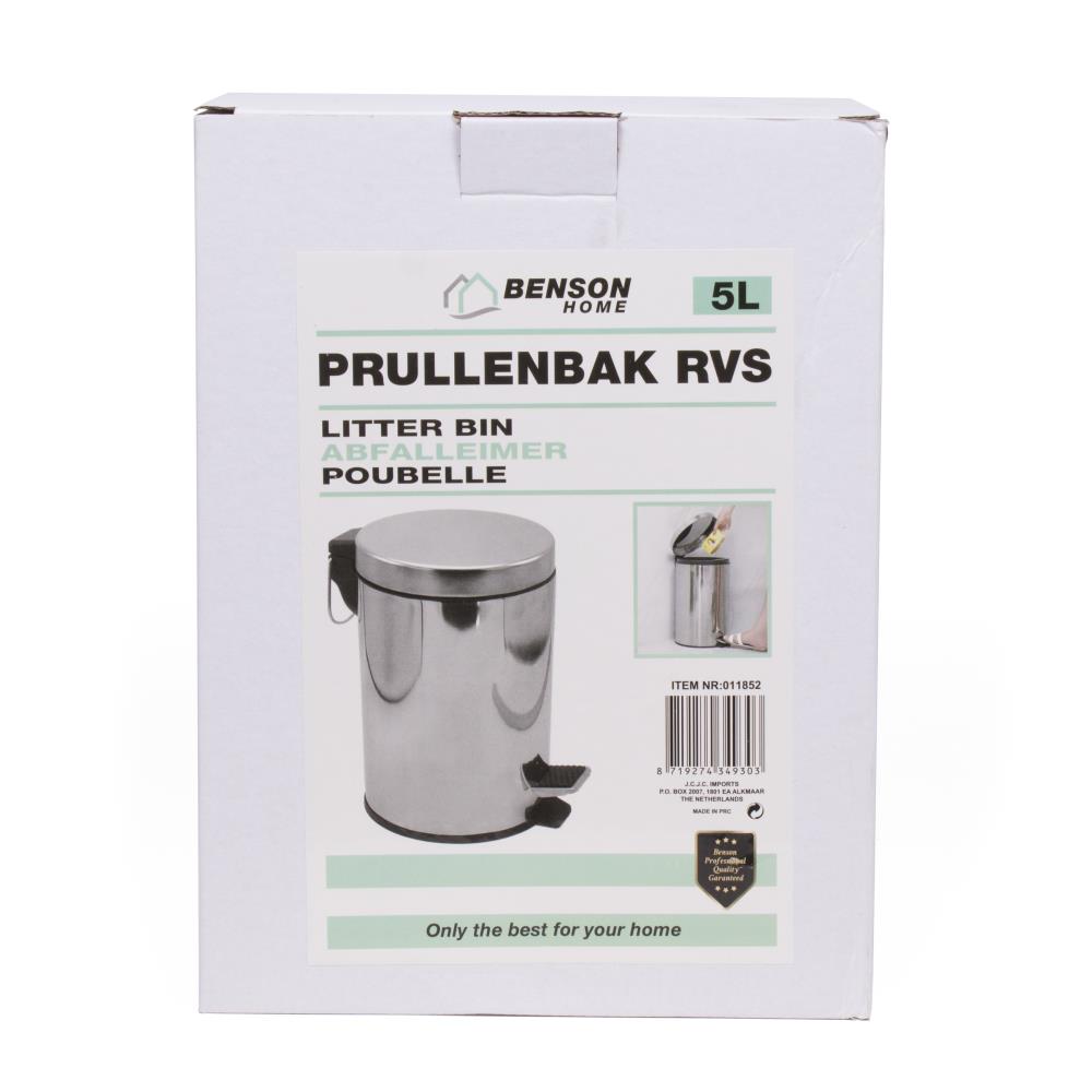 Abfalleimer 5 Ltr Edelstahl