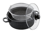 Deep fryer 26 cm marble non stick coating