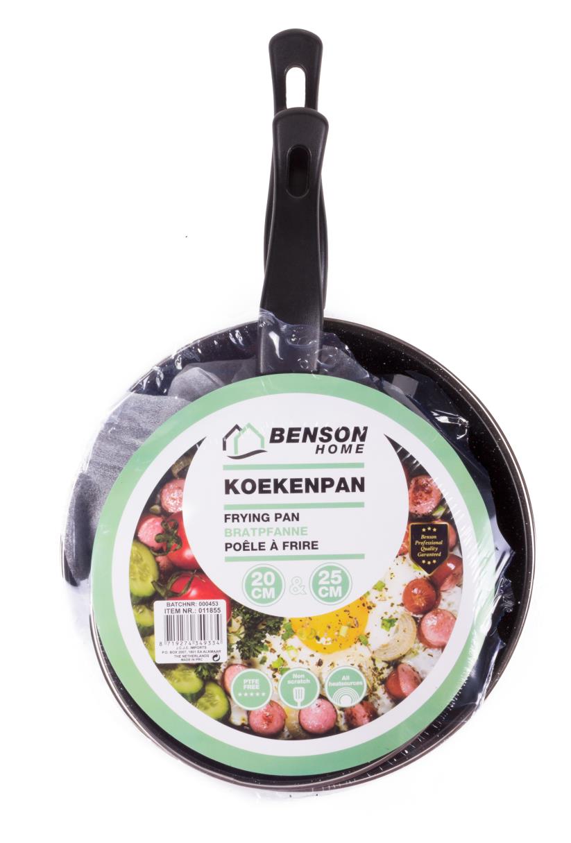 Frying pan set 2 pcs 20 + 25 cm steel