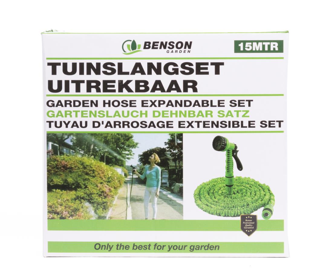 Garden hose set 15 m expandable