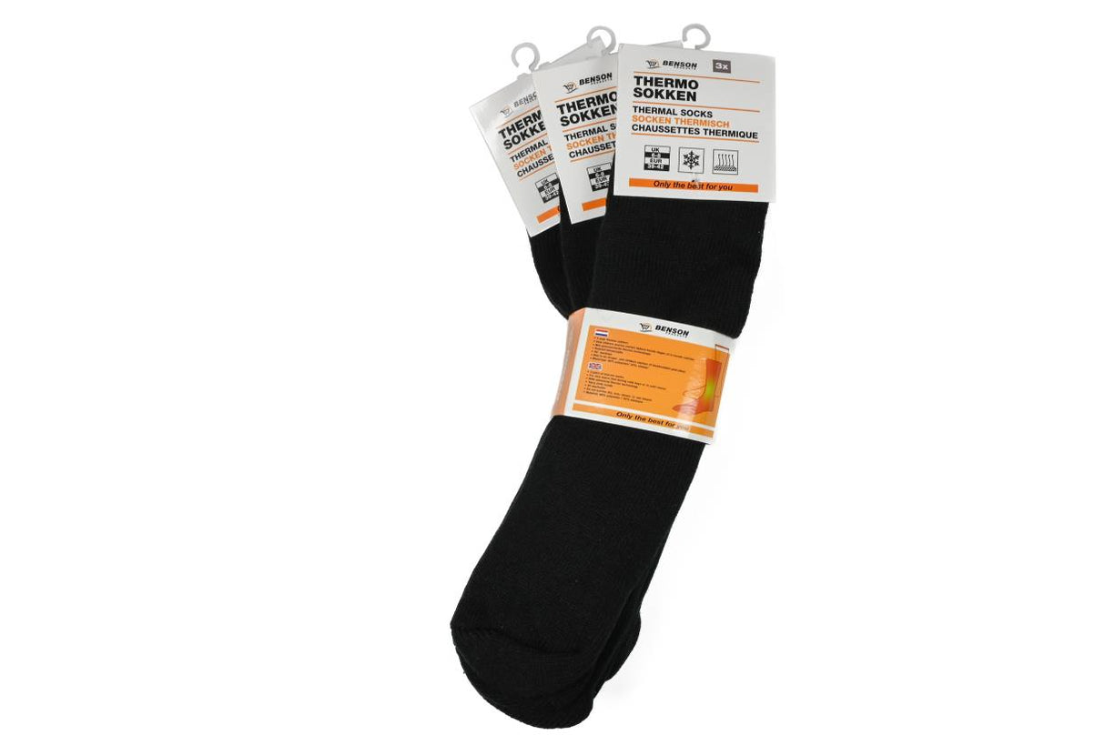 Thermal socks black 3 pair size 39-42