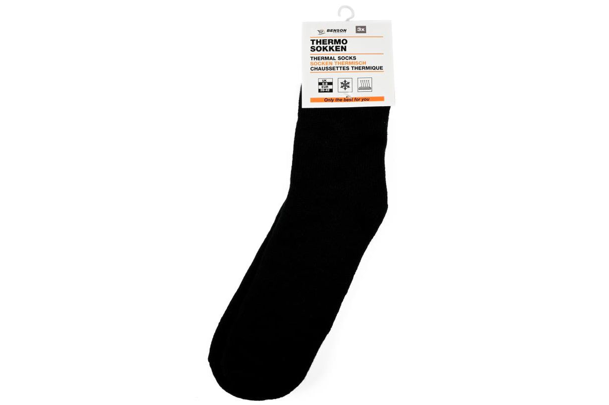 Thermal socks black 3 pair size 39-42