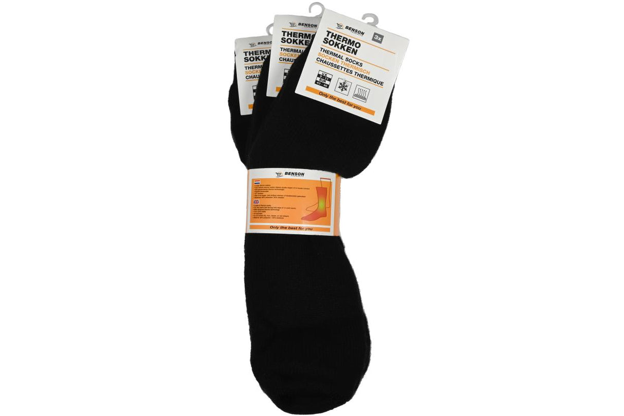 Thermal socks black 3 pair size 43-46