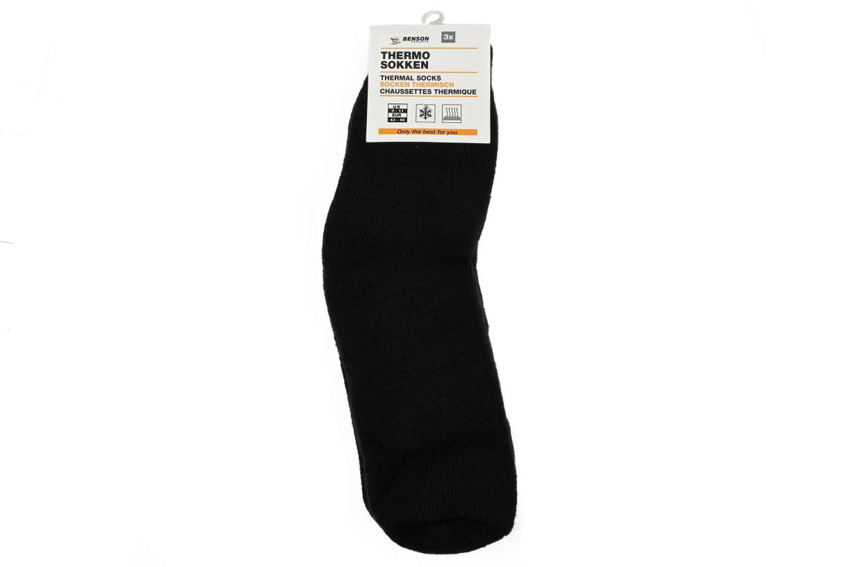 Thermal socks black 3 pair size 43-46