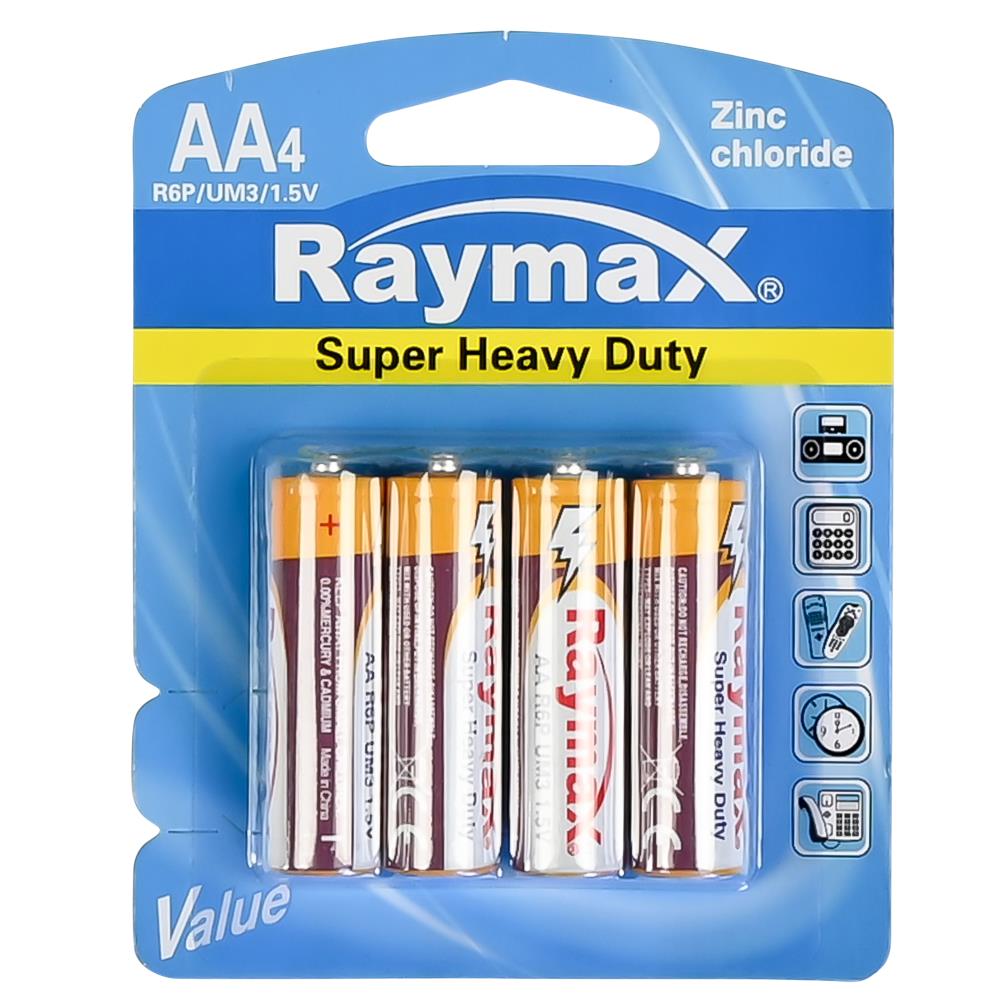 Raymax batterij AA r6p 4 dlg zink