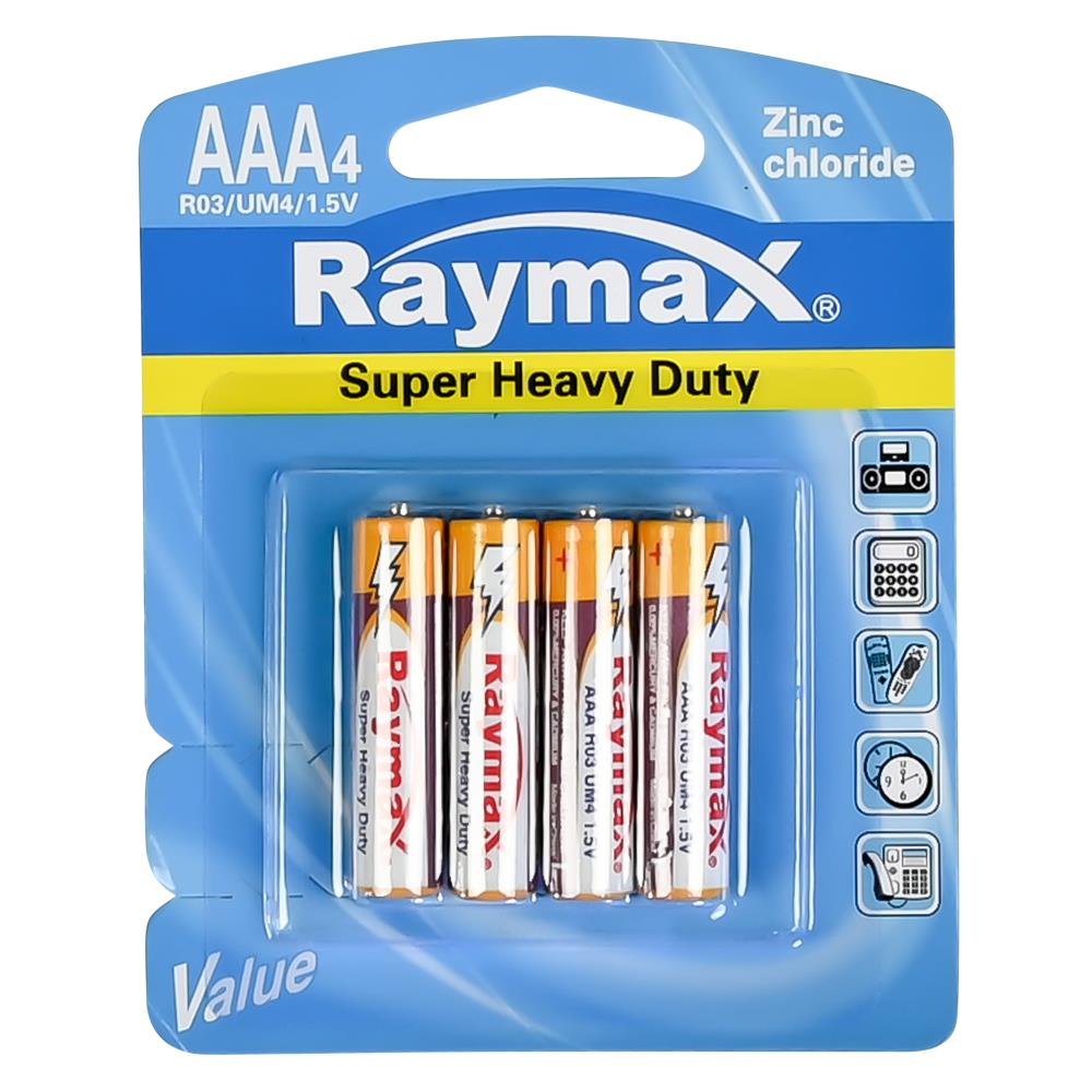 Raymax batterij AAA r03 4 dlg zink