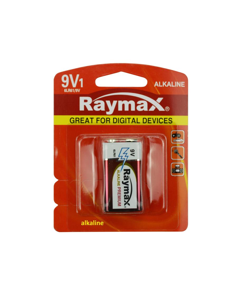 Raymax batterij 9V 6LR61 alkaline