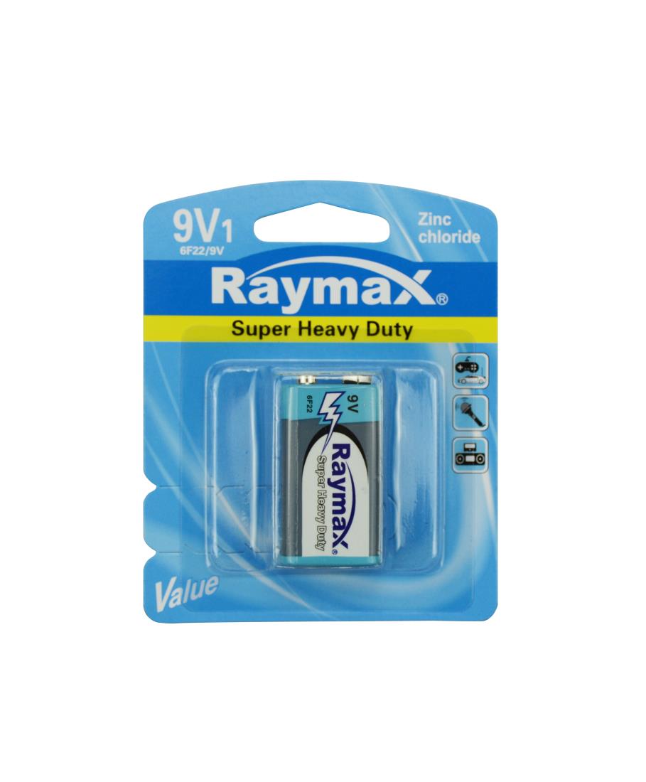 Raymax batterij 9V 6F22p zink
