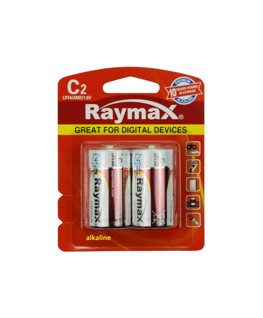 Raymax batterij c/LR14 2 dlg alkaline