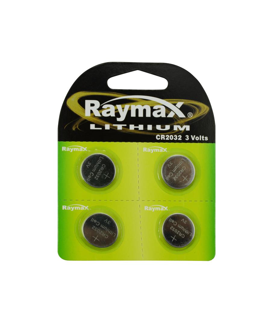 Raymax Batterie Knopfzellen 3V CR2032 4-tlg Lithium