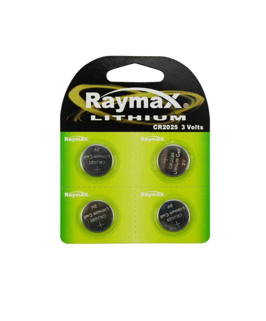 Raymax Batterie Knopfzellen 3V CR2025 4-tlg Lithium