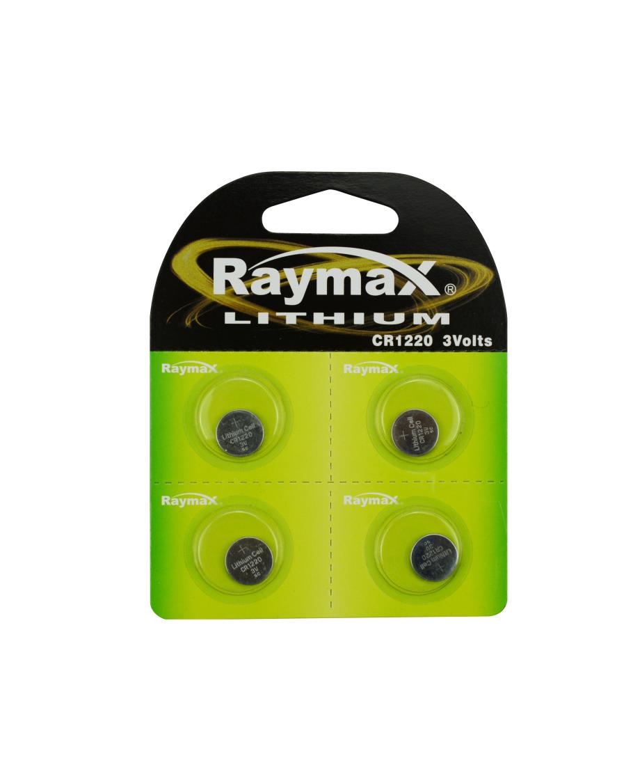 Raymax Batterie Knopfzellen 3V CR1220 4-tlg Lithium