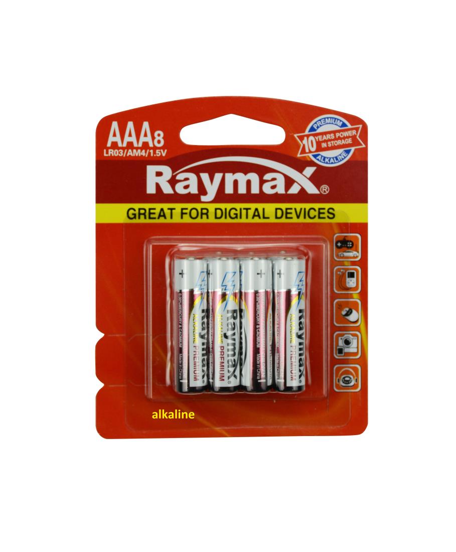 Raymax batterij AAA LR03 8 dlg alkaline