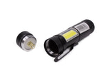 Taschenlampe LED + COB Alu Mini 92 x21 mm