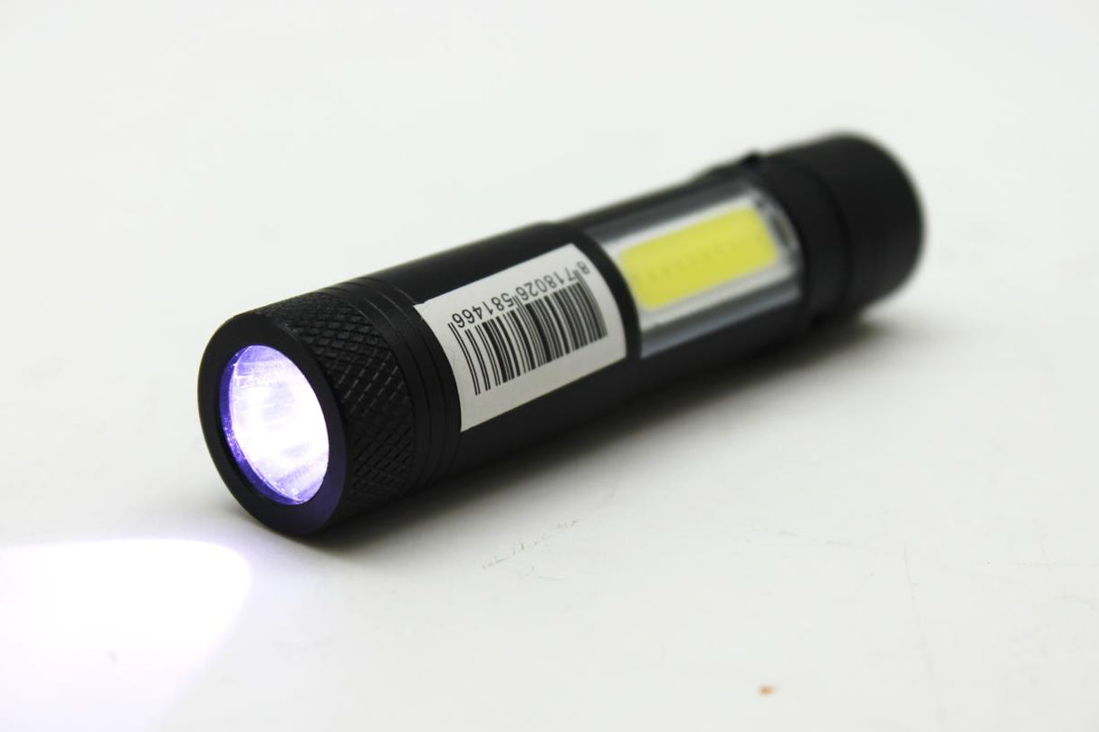 Taschenlampe LED + COB Alu Mini 92 x21 mm