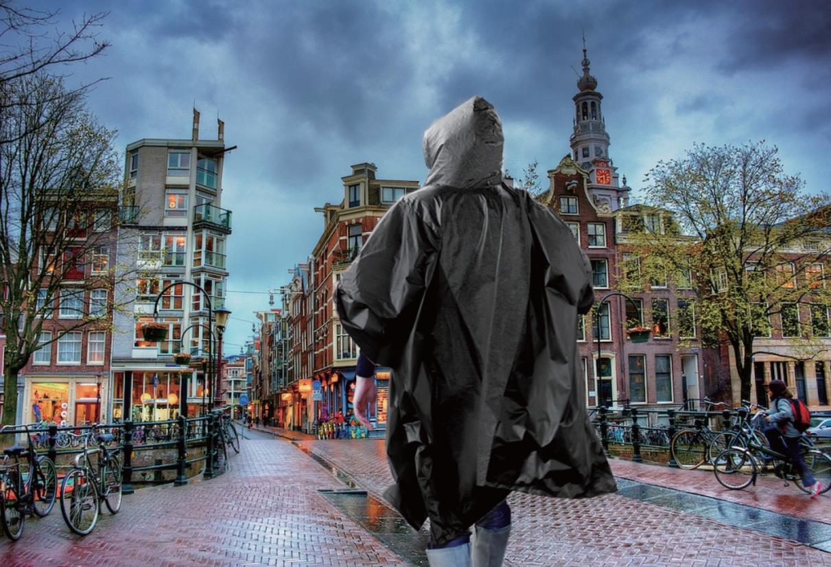 Regenponcho dauerhaft schwarz