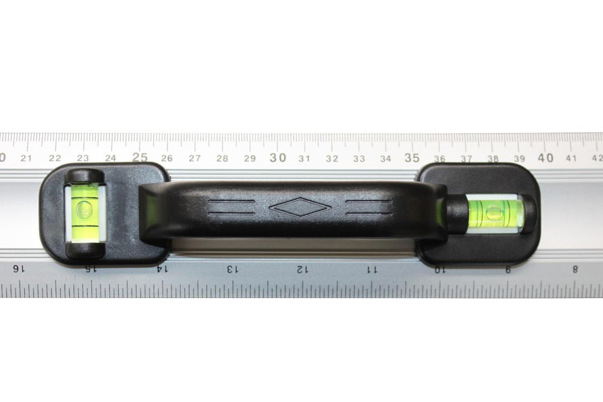 Lineal 60 cm Alu + Wasserwaage mit Griff
