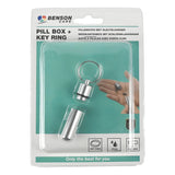 Boîte à pilules avec porte-clés 52 x ø 14 mm
