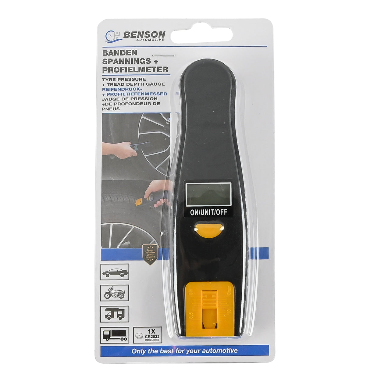 Tyre pressure + tread depth gauge digital