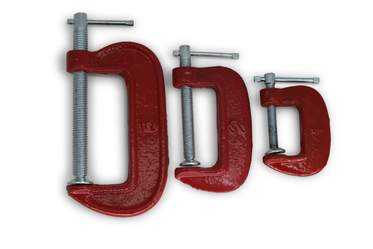 G-clamp set 3-pcs 25-50-75 mm