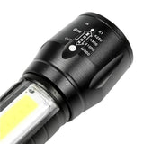 Lampe de poche tactique COB 2-en-1 rechargeable