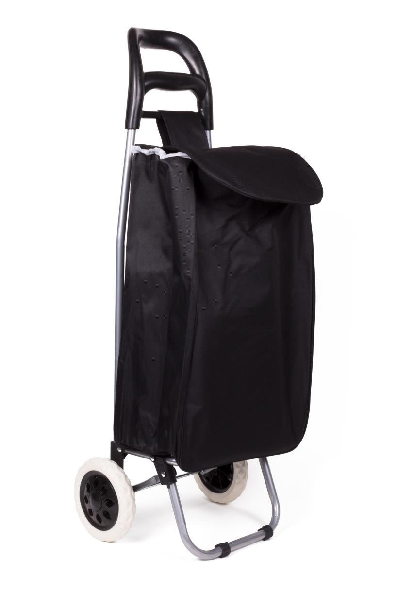 Boodschappentrolley 92 x 32 x 21 cm zwart