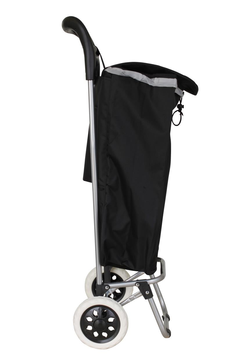 Boodschappentrolley 92 x 32 x 21 cm zwart