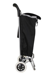 Boodschappentrolley 92 x 32 x 21 cm zwart