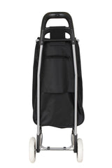 Boodschappentrolley 92 x 32 x 21 cm zwart