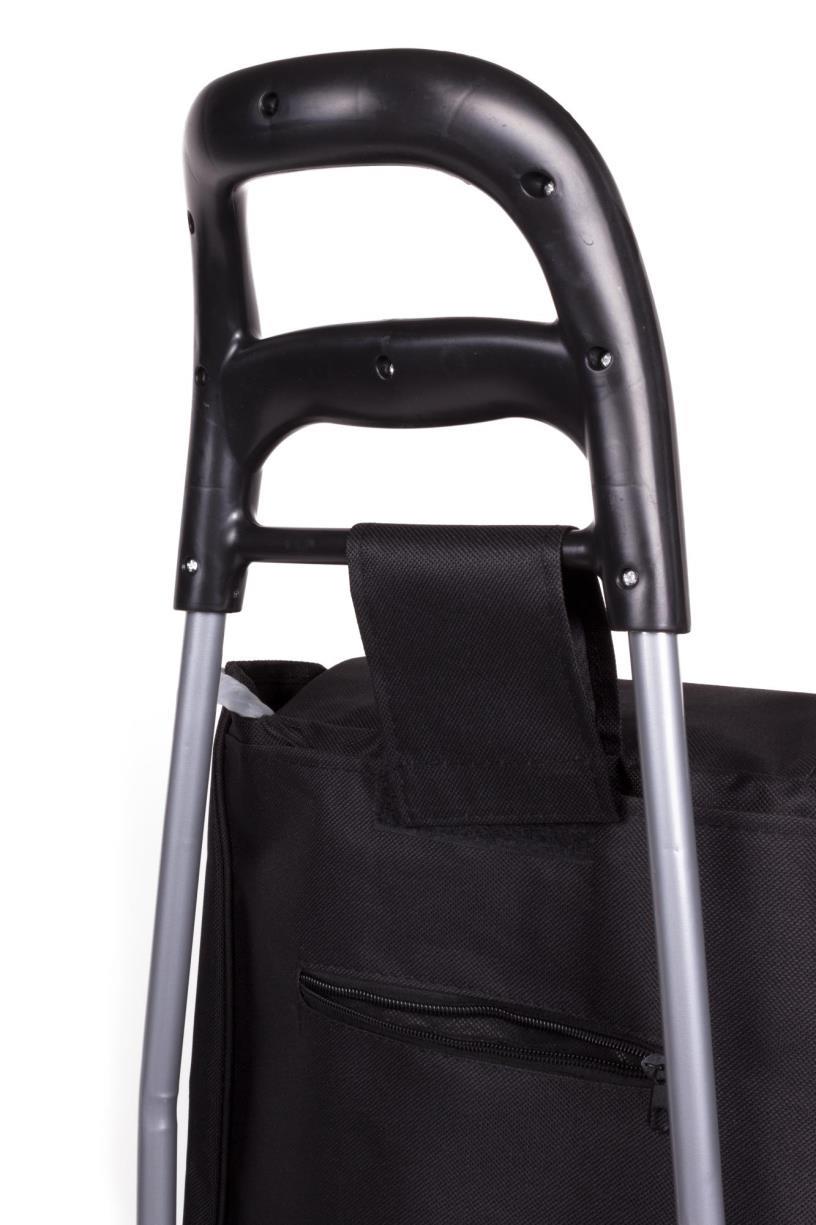 Boodschappentrolley 92 x 32 x 21 cm zwart