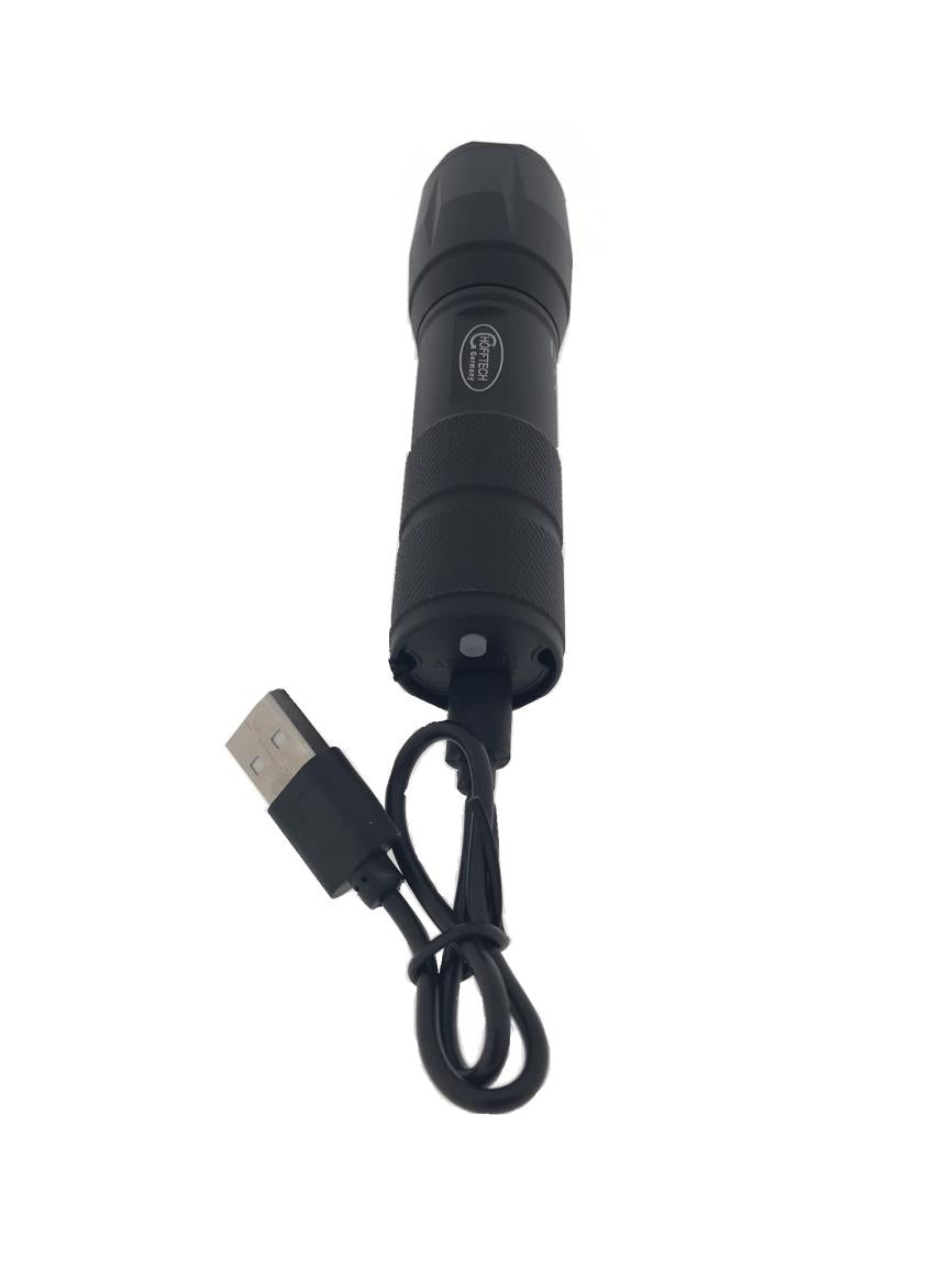 Torch tactical 5W LED + 3W COB 2-in-1 rechargeable