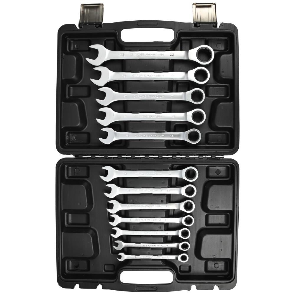 Clé à cliquet polygonale 12 pcs + coffret