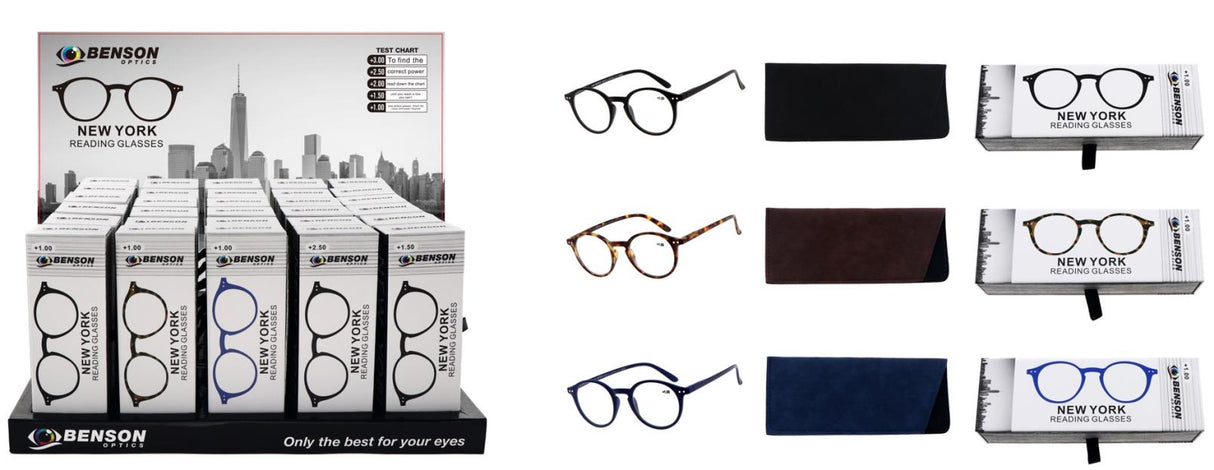 Lesebrille New York + Etui Mix Display