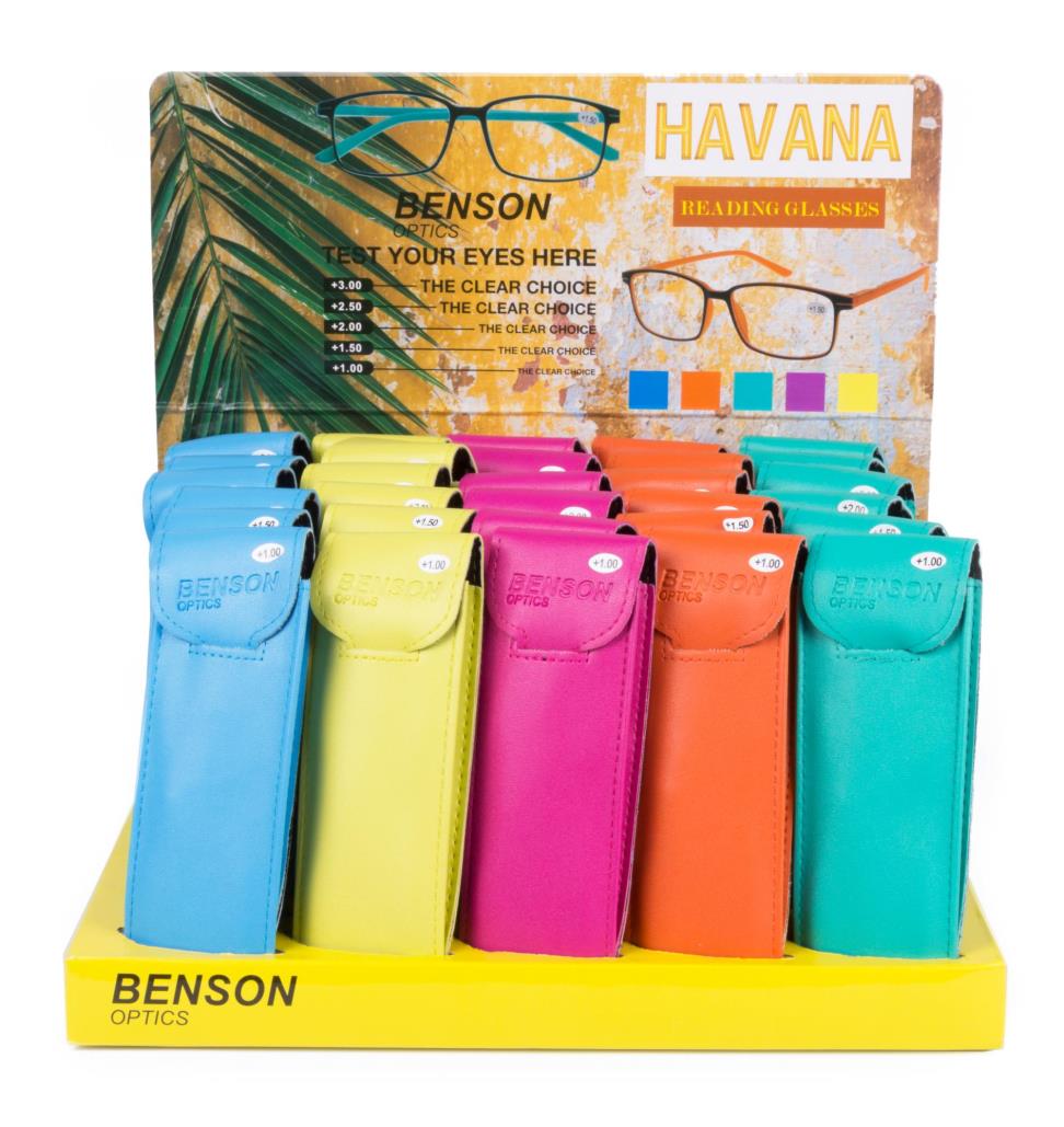 Lesebrille Havana + Etui Mix Display