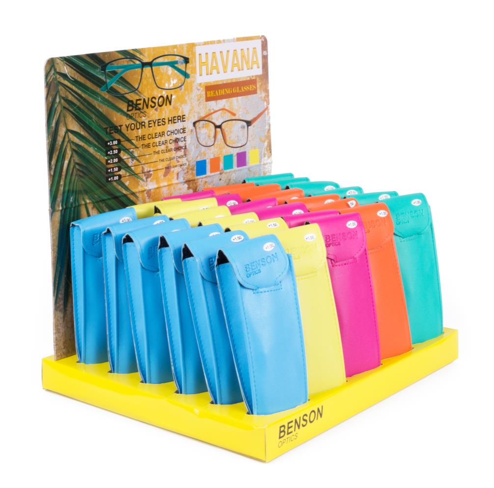 Lesebrille Havana + Etui Mix Display