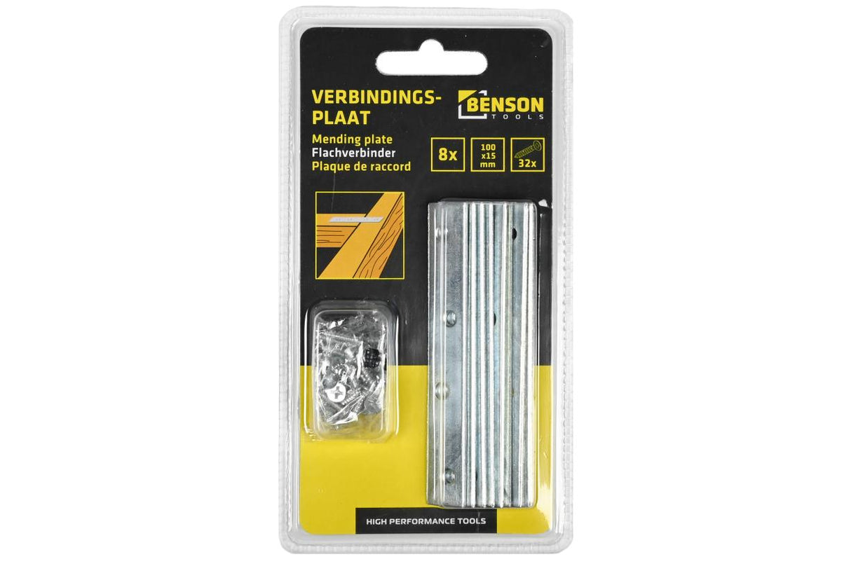Verbindingsplaat 8 dlg 100 x 15 mm
