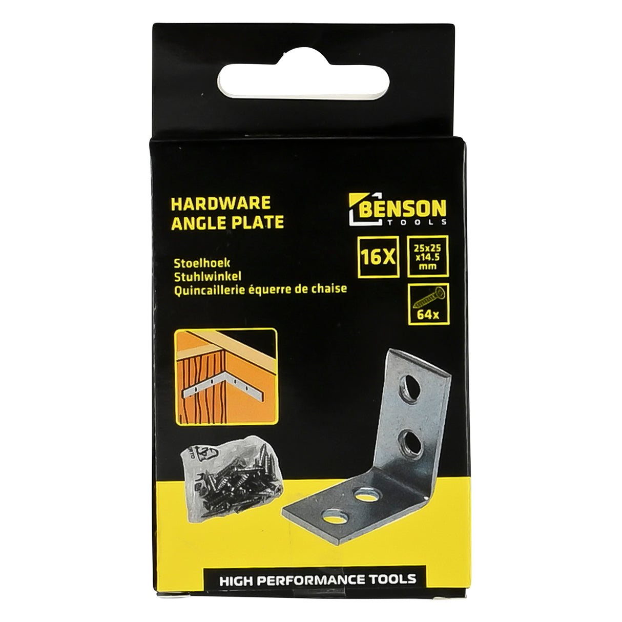 Hardware angle plate 16 pcs 25 x 25 x 14,5 mm