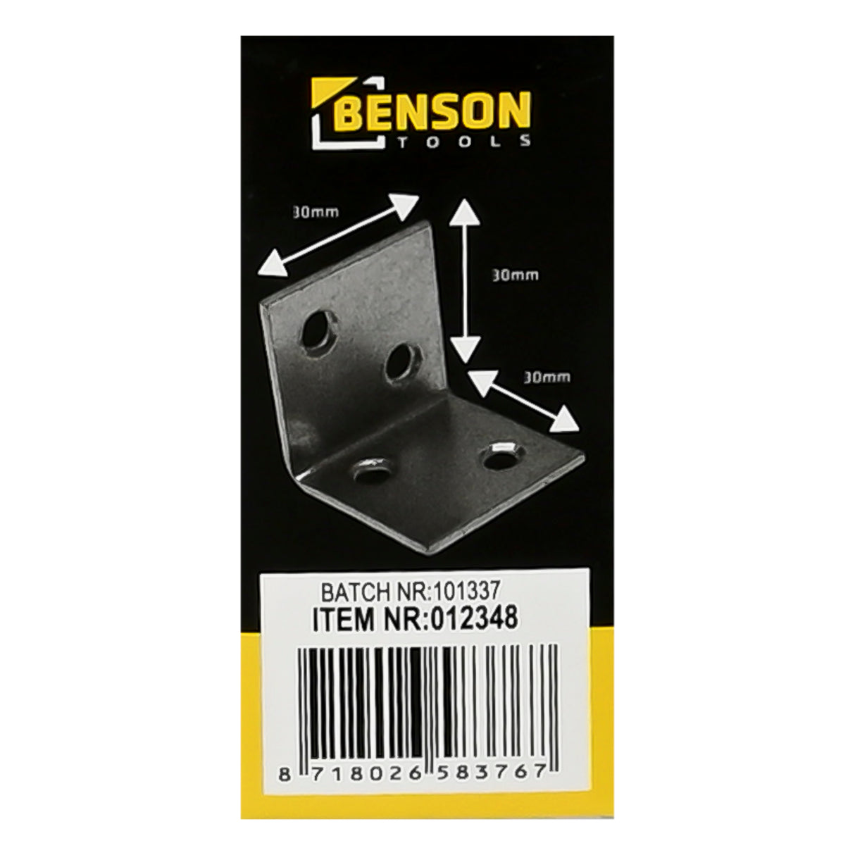 Hardware corner brace 8 pcs 30 x 30 x 30 mm