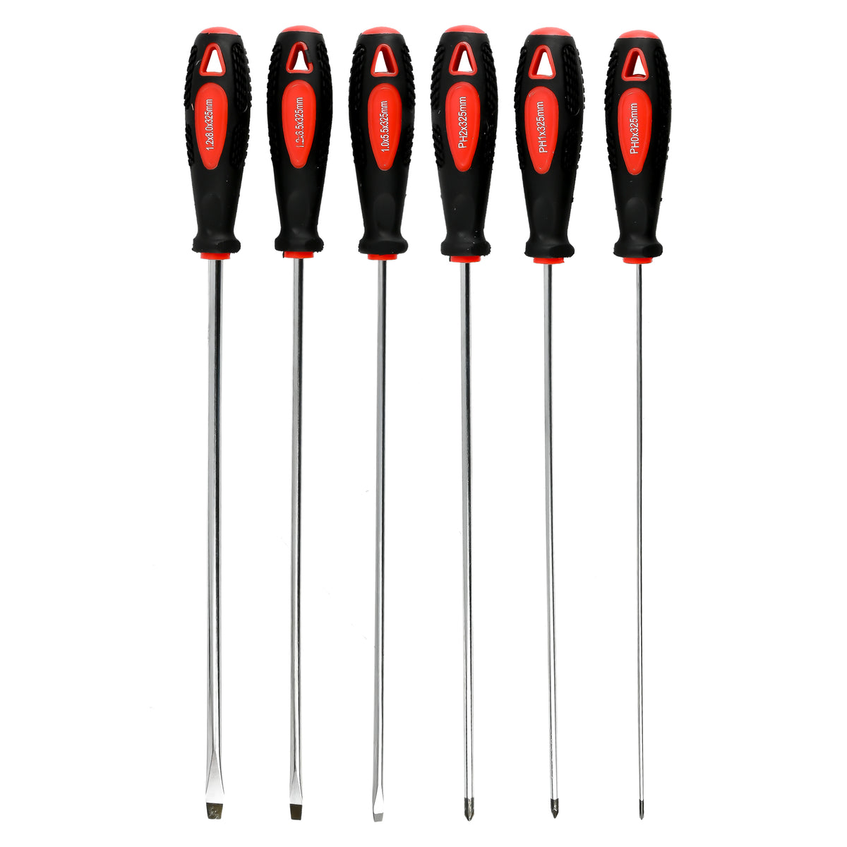 Screwdriver set 6 pcs long