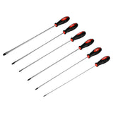 Screwdriver set 6 pcs long