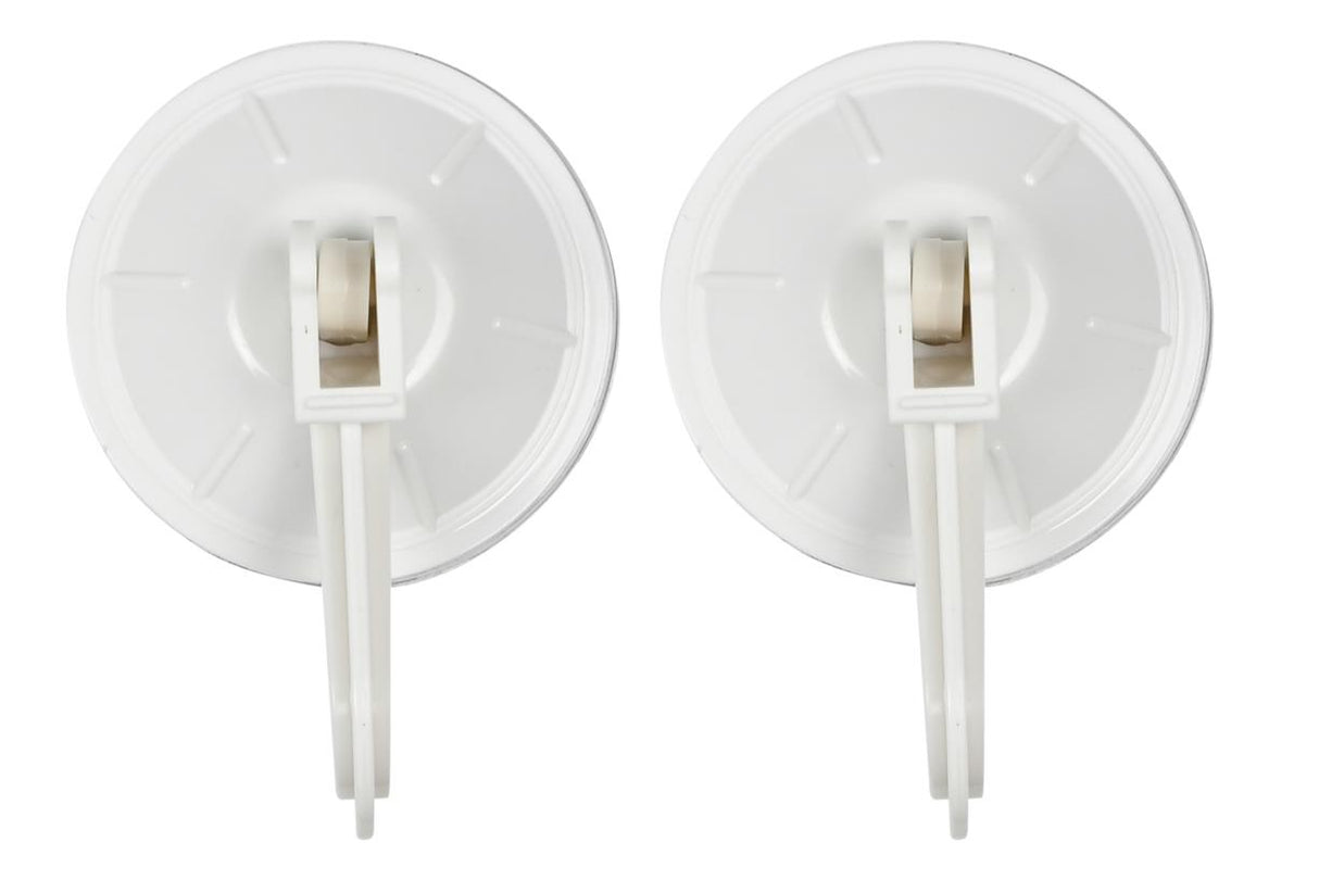 Zuignap met haak kunststof wit 2 dlg ø55 mm