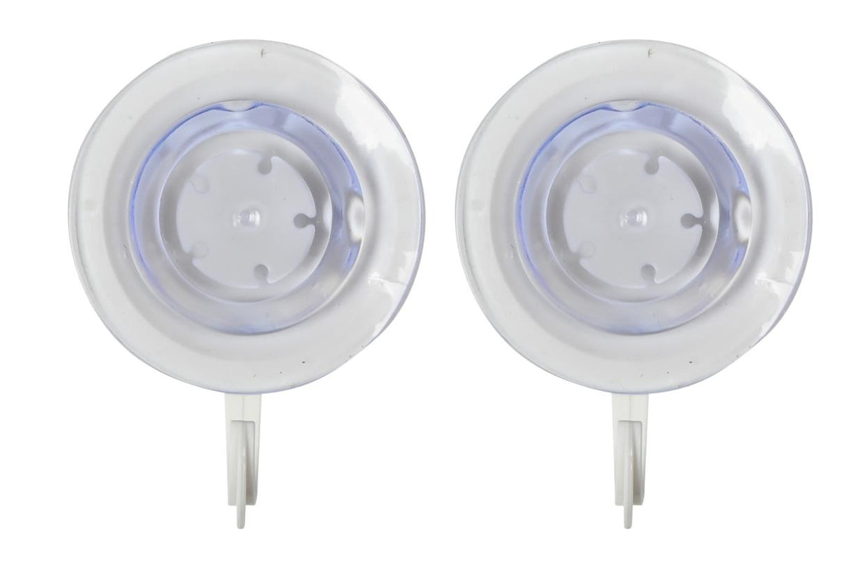 Zuignap met haak kunststof wit 2 dlg ø55 mm